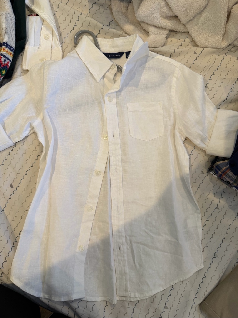 Janie and Jack White Short-Sleeve Button Down Shirt